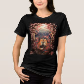 Foxes By Moonlight Tri-Blend Shirt (Voorkant)