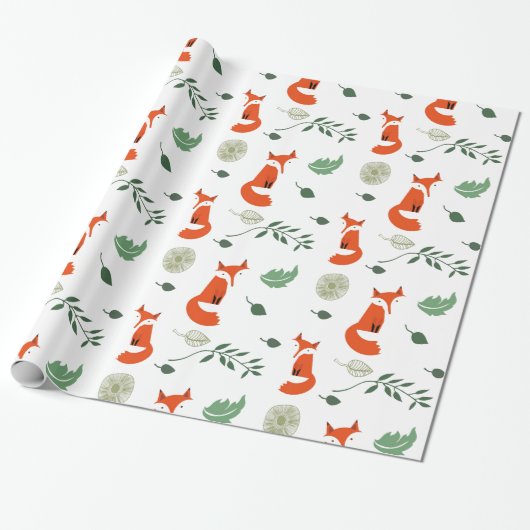 Foxes Cadeaupapier (Uitgerold)