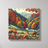 Foxes Canvas Afdruk (Voorkant)