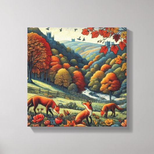 Foxes Canvas Afdruk (Voorkant)