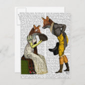 Foxes Couring Briefkaart (Voorkant / Achterkant)