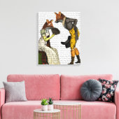 Foxes Couring Canvas Afdruk (Insitu (Woonkamer))