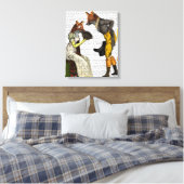 Foxes Couring Canvas Afdruk (Insitu (Slaapkamer))