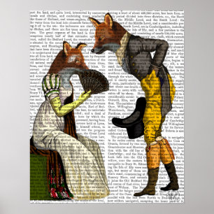 Foxes Couring Poster