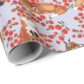 Foxes en Berries Cadeaupapier (Rol Hoek)