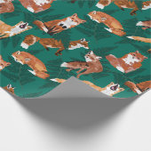 Foxes en Ferns Cadeaupapier (Hoek)