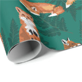 Foxes en Ferns Cadeaupapier (Rol Hoek)