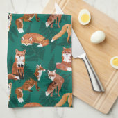 Foxes en Ferns Theedoek (Quarter Fold)