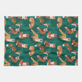 Foxes en Ferns Theedoek (Horizontaal)