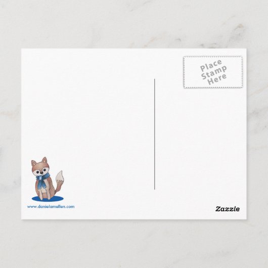 Foxes in Briefkaarten van handschoenen (Achterkant)