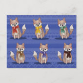Foxes in Briefkaarten van handschoenen (Voorkant)
