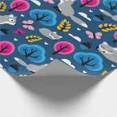 Foxes in het eikenbos cadeaupapier (Hoek)