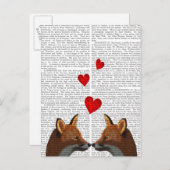 Foxes in Love Briefkaart (Voorkant / Achterkant)