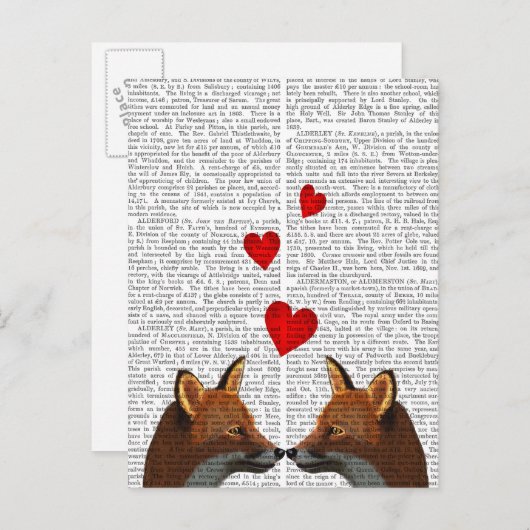 Foxes in Love Briefkaart (Voorkant / Achterkant)