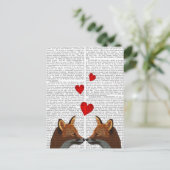 Foxes in Love Briefkaart (Staand voorkant)