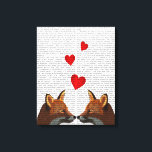 Foxes in Love Canvas Afdruk<br><div class="desc">Inspirerend en Feestdagen</div>