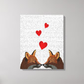 Foxes in Love Canvas Afdruk (Voorkant)