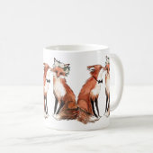 Foxes in Love, Fox bruiloft valentijn gift Koffiemok (Voorkant rechts)