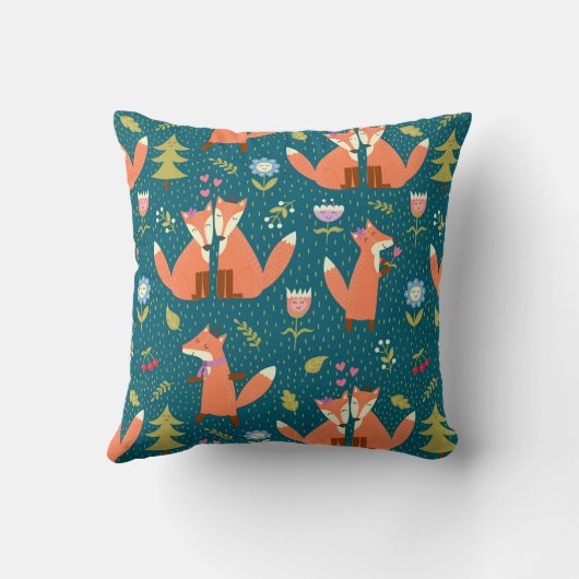 Foxes in Love Kussen (Achterkant)