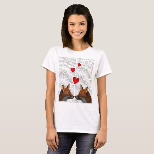 Foxes in Love T-shirt (Voorkant volledig)