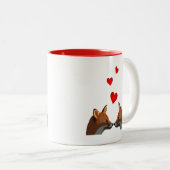Foxes in Love Tweekleurige Koffiemok (Voorkant rechts)