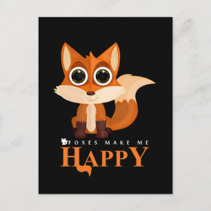 Foxes maken me gelukkig briefkaart