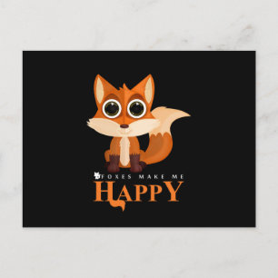 Foxes maken me gelukkig briefkaart