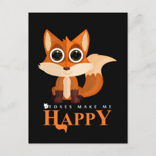 Foxes maken me gelukkig briefkaart
