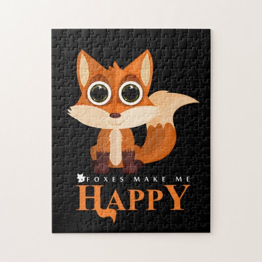 Foxes maken me gelukkig legpuzzel (Verticaal)