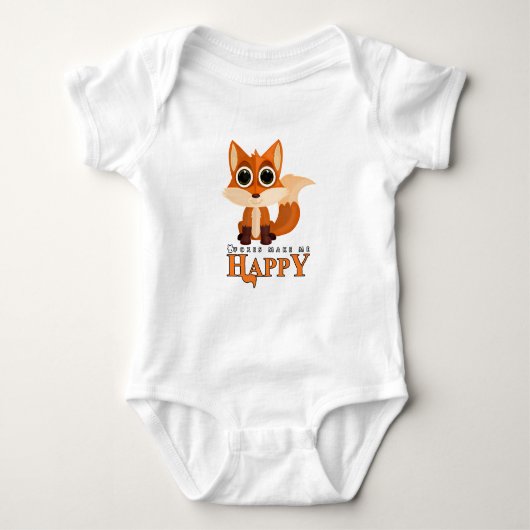 Foxes maken me gelukkig romper (Voorkant)