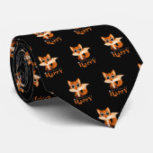 Foxes maken me gelukkig stropdas (Opgerold)