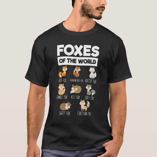 Foxes of the World & Educational Fox T-shirt (Voorkant)