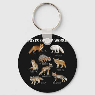 Foxes of the world Funny Fox Animals Education Sleutelhanger