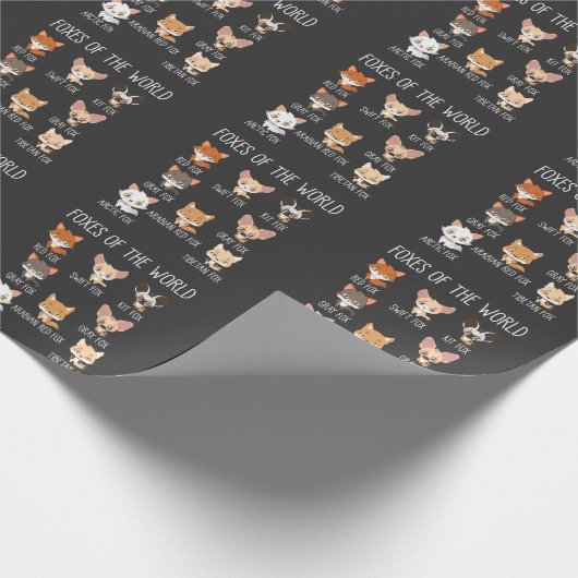 Foxes of the World Gift for Fox Lover Cadeaupapier (Hoek)