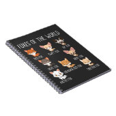 Foxes of the World Gift for Fox Lover Notitieboek (Rechterzijde)