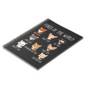 Foxes of the World Gift for Fox Lover Notitieboek (Linkerzijde)