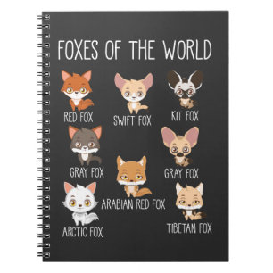 Foxes of the World Gift for Fox Lover Notitieboek