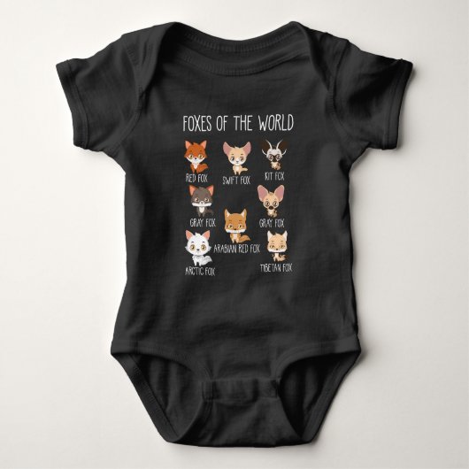 Foxes of the World Gift for Fox Lover Romper (Voorkant)