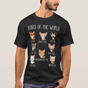 Foxes of the World Gift for Fox Lover T-shirt