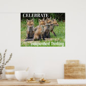 Foxes, onafhankelijk denkend, vieren poster (Keuken)