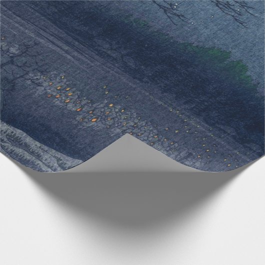 Foxes op Night Shrine Ukiyo-e Japans Kunst Cadeaupapier (Hoek)