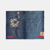 Foxes op Night Shrine  Ukiyo-e Japans Kunst Fleece Deken (Voorkant (Horizontaal))