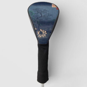 Foxes op Night Shrine  Ukiyo-e Japans Kunst Golfheadcover