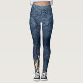 Foxes op Night Shrine  Ukiyo-e Japans Kunst Leggings (Voorkant)