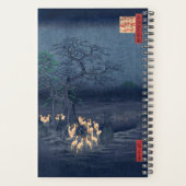 Foxes op Night Shrine Ukiyo-e Japans Kunst Planner (Achterkant)