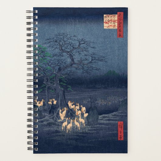 Foxes op Night Shrine Ukiyo-e Japans Kunst Planner (Voorkant)
