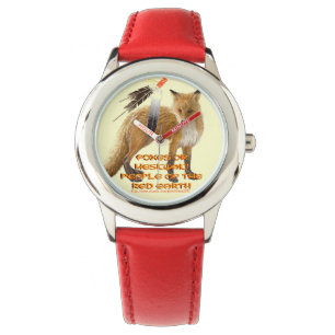 "Foxes or Meskwaki - People of the Red Earth" Horloge