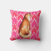 Foxes Oranje Retro Roze geometrisch patroon Kussen (Voorkant)