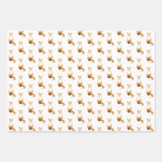 Foxes Perzik Waterverf Tissue Paper (Voorkant 3)