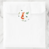 Foxes Ronde Sticker (Tas)